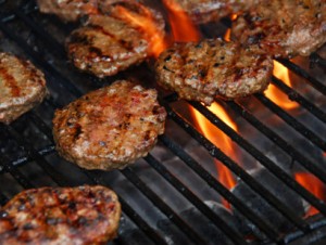 Turkey Burgers Cooked on Grill